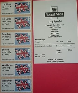 FLEET AIR ARM MUSEUM 'The FAAM' OVERPRINT - COLLECTOR / 1ST CLASS STRIPES - FDI - Bild 1 von 5