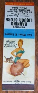 1952 PIN-UP GIRLIE: BANNING LIQUOR STORE (BANNING, CALIFORNIA) -F17 - Picture 1 of 2