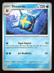 Sharpedo 047/197 Regular Near Mint Pokemon TCG S&V Obsidian Flames OBF - Bild 1 von 1