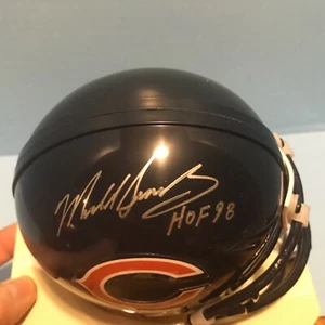 MIKE SINGLETARY SIGNED MINI HELMET HOF 98 INSCRIPTION chicago bears    JSA - Picture 1 of 3