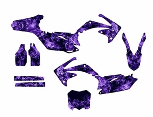 CRF 450R graphics kit for 2009 2010 2011 2012 Honda #9500 Purple Zombie Skull - Bild 1 von 2