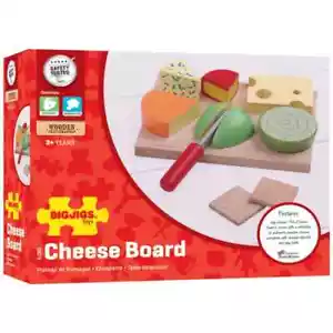 Bigjigs Toys Cheese Board Set - Wooden Play Food - Picture 1 of 7