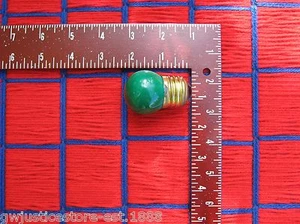 GREEN 7.5w regular US base 7 &1/2 WATT S11 night SIGN LIGHT BULB 7.5s11 Ceramic - Picture 1 of 3
