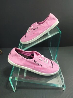 Женские розовые кроссовки с граффити Cancer Survivor. Размер 8.                       A1 - Изображение 1 из 4