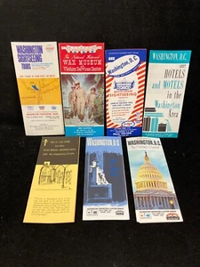 1967 TRAVEL BROCHURES, WASHINGTON D. C, LOT OF 7 - Picture 1 of 9