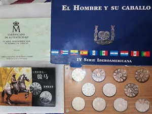 2000 Ibero-America Cowboy Horse Silver Collection from 11 Countries - Picture 1 of 14