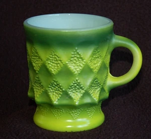 Green KIMBERLY ~ FIRE KING Ovenware Mug ~ - Picture 1 of 4