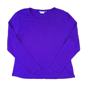 Gorman Top Womens Size 18 Plum Merino Wool Long Sleeve Lightweight Pullover - Foto 1 di 13