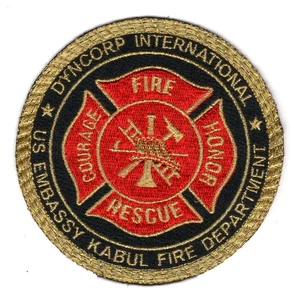 BOTSCHAFT KABUL DIPLOMATISCHE SICHERHEIT vêlkrö PATCH: DynCorp FEUERWEHR EHRE/MUT - Bild 1 von 15