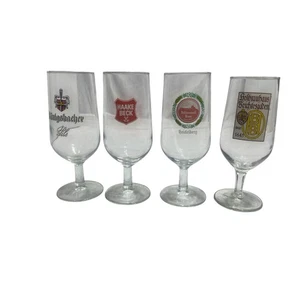 Vtg German Beer Glasses Goblets Königbacher Haake Beck Schlossquell Hofbrauhaus - Picture 1 of 7