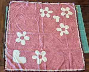 ESCADA Women's Silk Scarf Flowers and Hearts Pink Wine 34 x 34 - Picture 1 of 15