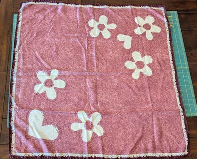 ESCADA Women's Silk Scarf Flowers and Hearts Pink Wine 34 x 34 - Image 1 of 4