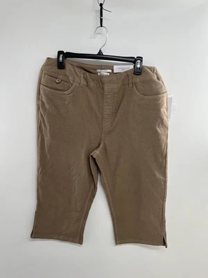 Nuevo con etiquetas Pantalones elásticos Westbound Capri ajustados tiro alto para mujer 14P oliva Foto 1 de 4
