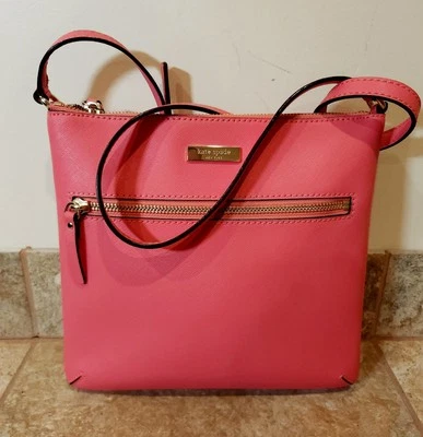Kate Spade | Laurel Way Rima Pink Saffiano Leather Crossbody Messenger Bag Purse - Image 1 of 4