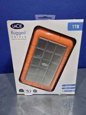 New & Sealed Lacie Rugged Triple 1Tb Drive USB & Firewire - Image 1 of 4