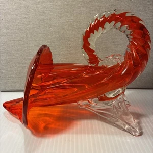 Füllhorn orange rot mundgeblasen - Bild 1 von 6