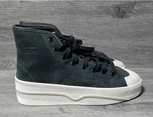 Adidas Nizza 2 Leather Women Carbon Grey-White Sneakers Trainers,UK- 6 5/EUR- 40 - Picture 1 of 23