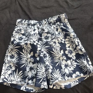 Boys Size Small Swim Trunks By Crown And Ivy Navy Hawaiian Print - Picture 1 of 7