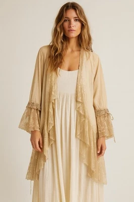 Antigo Boho Renda Babado Espanador Newport News Espartilho de Cadarço Fairycore Algodão Gótico 8 - Imagem 1 de 4