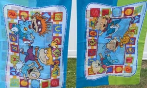 2 Vintage Rugrats Rug Rats Double Sided Pillowcases Pillow Cases 29 x 19 - Picture 1 of 7