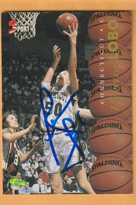 Rebecca Lobo Connecticut Huskies AUTO Signed 1995 Classic Five Sport UConn - Image 1 of 2