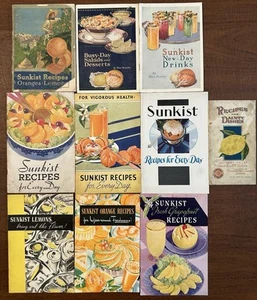 Vintage Sunkist Recipes Dainty Dishes Lot of 10 - Picture 1 of 8