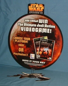 STAR WARS, EPISODE III, BURGER KING VIDEO GAME DANGLER DISPLAY SIGN - 2005 - Picture 1 of 7