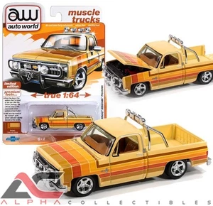 Chevrolet Silverado Fleetside 1981 AUTOWORLD AWSP191 1:64 REBAJADO CREMA PERSONALIZADO - Imagen 1 de 4