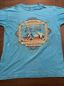 Vintage Bitter Creek Shirt Mens XL Blue Western Horse Cowboy Graphic USA 90s - Picture 1 of 10