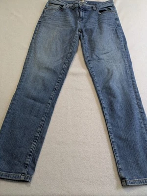 Eileen Fisher Womens Jeans Size 6 Blue Straight Leg Mid-Rise 5 Pockets Cotton - Image 1 of 4