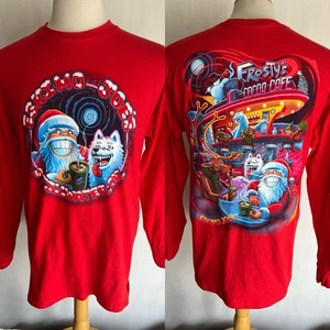 Camiseta ESKIMO JOE'S Stillwater Oklahoma Bar Vacaciones Navidad L/S Talla M/L - Imagen 1 de 7