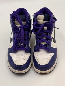 Nike Dunk High (PS) Talla 2Y Blanco/Azul Marino Medianoche Blanco/Marino Minuit - Imagen 1 de 6