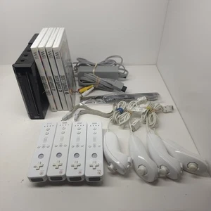 Nintendo Wii Console RVL-001 Bundle 4x Controllers, 4 Dance Games - Tested - Bild 1 von 19