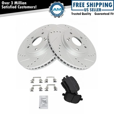 Front Semi Metallic Brake Pad & Performance Rotor Kit for 99-01 Lexus RX300 - Imagem 1 de 4