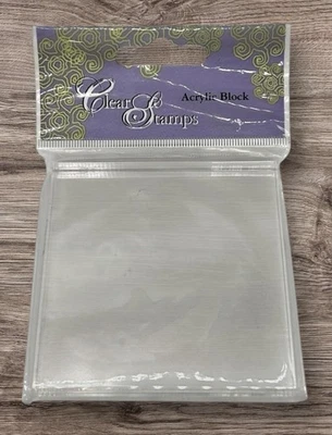 Bloque acrílico estampillas transparentes DMD 3" X 3" álbumes de recortes manualidades NUEVO Foto 1 de 3