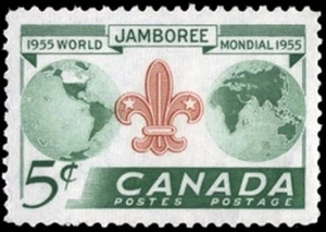 Canada # 356 BOY SCOUTS JAMBOREE Brand New 1955 Original Pristine Gum - Picture 1 of 2