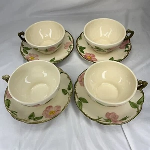 (4) Franciscan Desert Rose Vintage Tea / Coffee Cups + Saucers - Picture 1 of 11