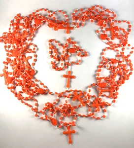 12 TIEFE MANDARINEN KUNSTSTOFF ROSENKRÄNZE OSTERNGESCHENK - Bild 1 von 5