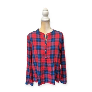 XiRENA rot-blau kariertes Top Gr. M Medium Langarm Bluse - Bild 1 von 7