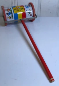 Vintage Fisher Price Metal & Wood Musical Chime Roller Mid Century 722 Exc Cond. - Picture 1 of 11