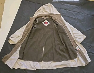 Gabardina de Colección Alorna Con Capucha Todo el Clima Caqui Forro de Vellón Aislado Usado en Excelente Condición Talla 8 Foto 1 de 4