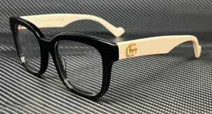 Anteojos medianos para mujer GUCCI GG0958O 005 52 mm negros blancos - Imagen 1 de 5