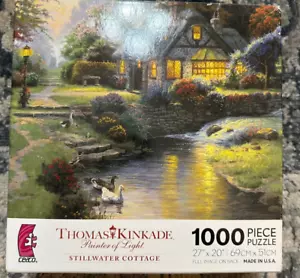 PUZZLE 1000 PEZZI THOMAS KINKADE PITTORI DI LUCE "CATTAGE ACQUA MORTA" - Foto 1 di 2