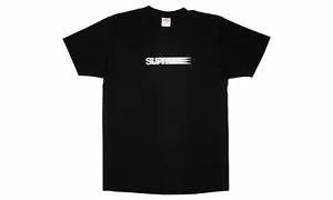 DS Nueva Camiseta Supreme Motion Logotipo SS16 caja rara Bogo M Mediana negra blanca - Imagen 1 de 3
