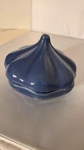 Longaberger Woven Traditions Cornflower Blue Garlic Roaster - Picture 1 of 6