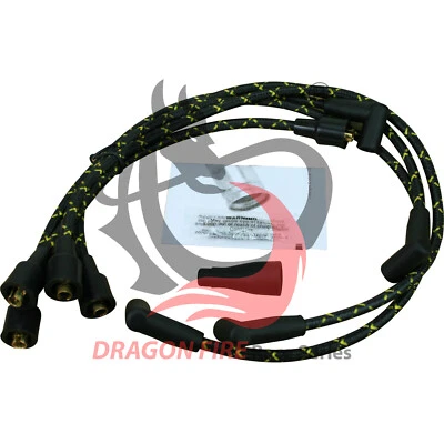 Juego de cables de enchufe trenzado de tela vintage para distribuidores de montaje lateral Ford 2N 8N 9N Foto 1 de 4