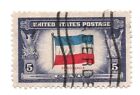 Us. 917 5C. Flag Of Yugoslavia, Overrun Countries Issue. Used Stamp 1943-44 (A1)
