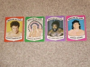 Lotto 4 Cards 1982 Wrestling All Stars Card Bruno Sammartino Wahoo Junkyard Dog - Foto 1 di 2