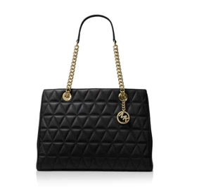 Michael Kors Tragetasche - schwarz gestepptes Leder - Bild 1 von 4