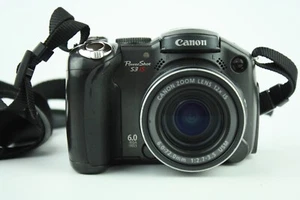 Canon Powershot S3 IS 6MP digital camera, black, in very good used condition. - Picture 1 of 8